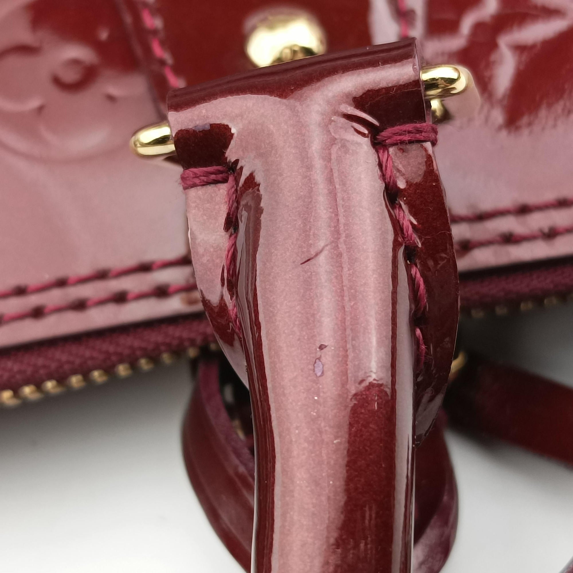 Pre-owned Louis Vuitton Alma GM Amarante Vernis M93595 handbag | stylenewstar
