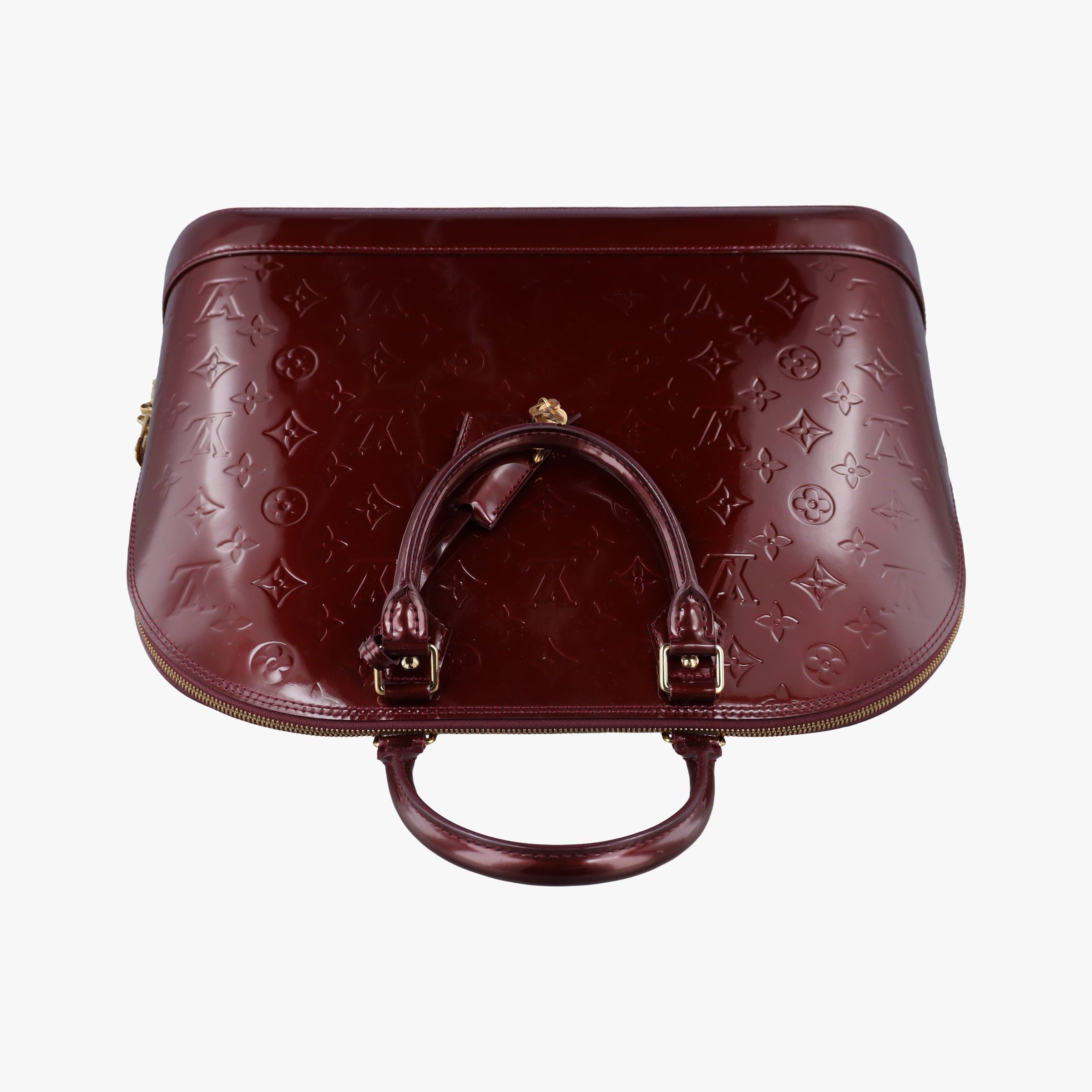 Pre-owned Louis Vuitton Alma GM Amarante Vernis M93595 handbag | stylenewstar