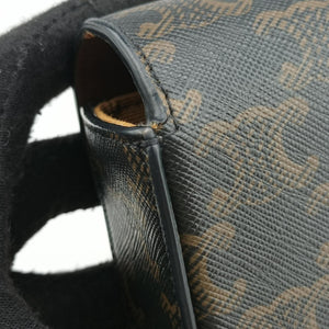 Pre-owned Celine Mini Triomphe Brown PVC coated canvas  shoulderbag | stylenewstar