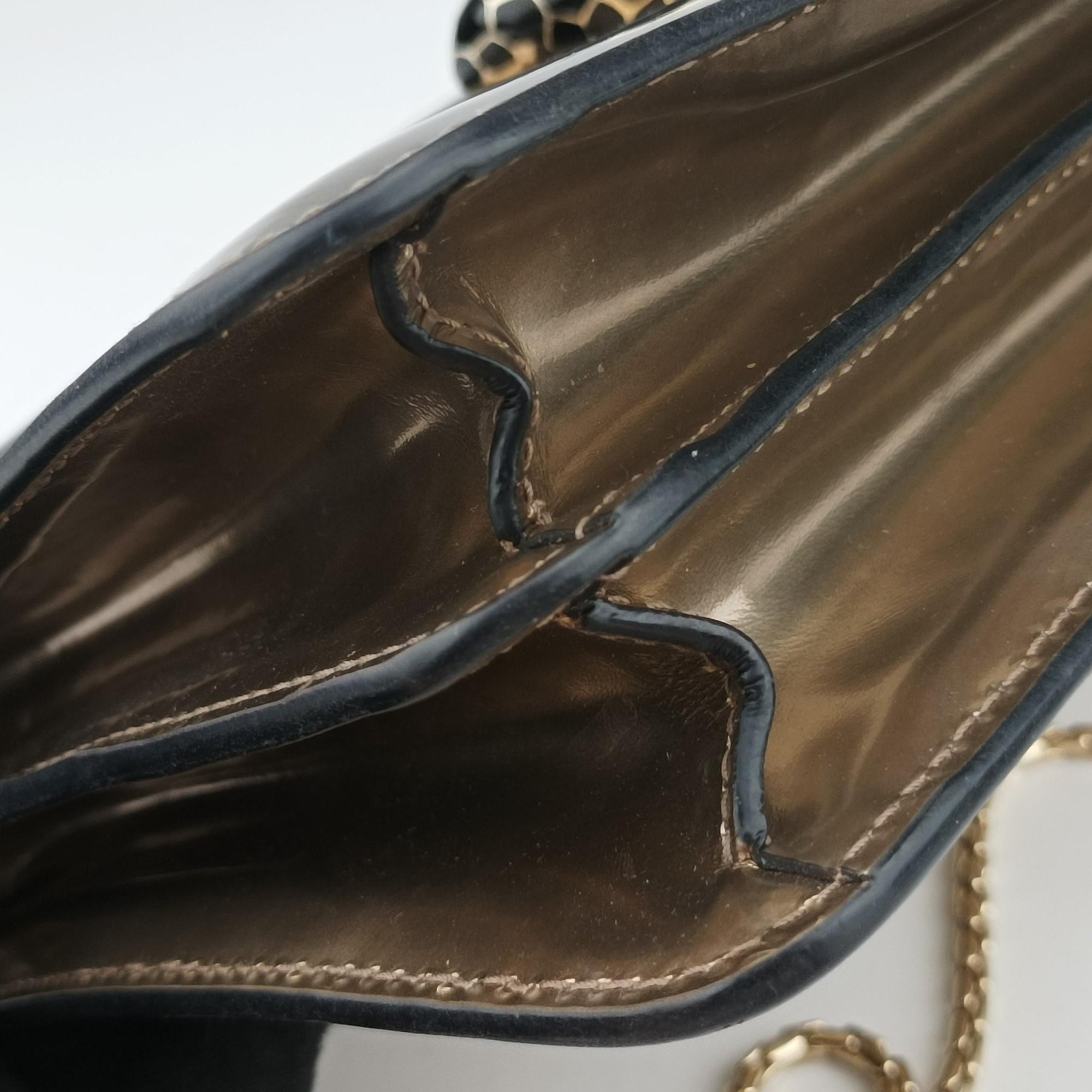 Pre-owned Bvlgari SERPENTI FOREVER Golden Enamel  shoulderbag | stylenewstar