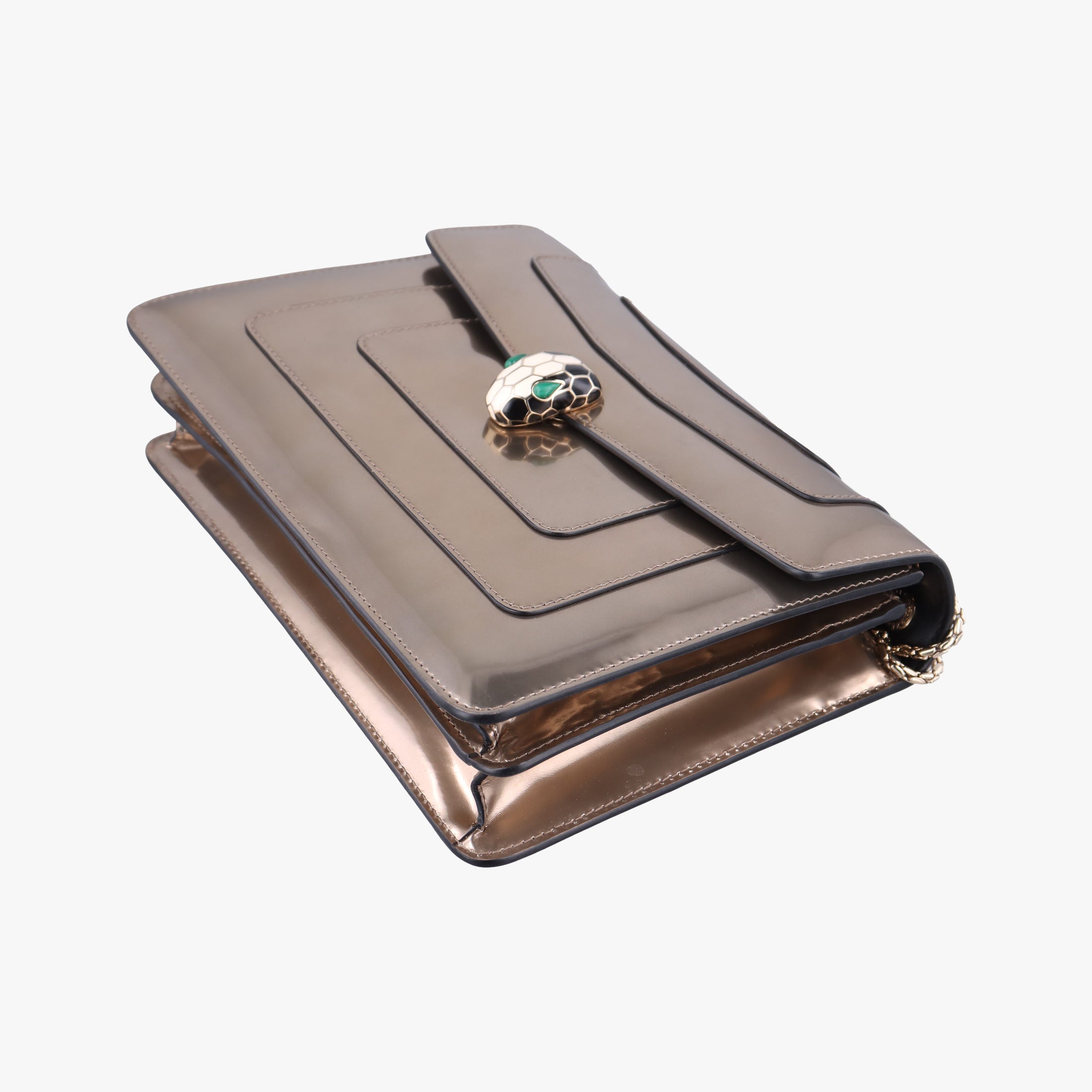 Pre-owned Bvlgari SERPENTI FOREVER Golden Enamel  shoulderbag | stylenewstar
