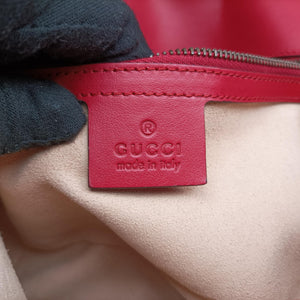 Pre-owned Gucci GG Marmont Red Leather 443497 shoulderbag | stylenewstar