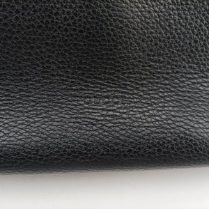 Pre-owned Gucci Bamboo Daily Black Leather 392013 shoulderbag | stylenewstar