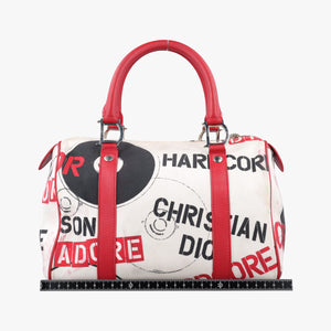 Pre-owned Christian Dior Hardcore White×Red×Black canvas×Leather  handbag | stylenewstar