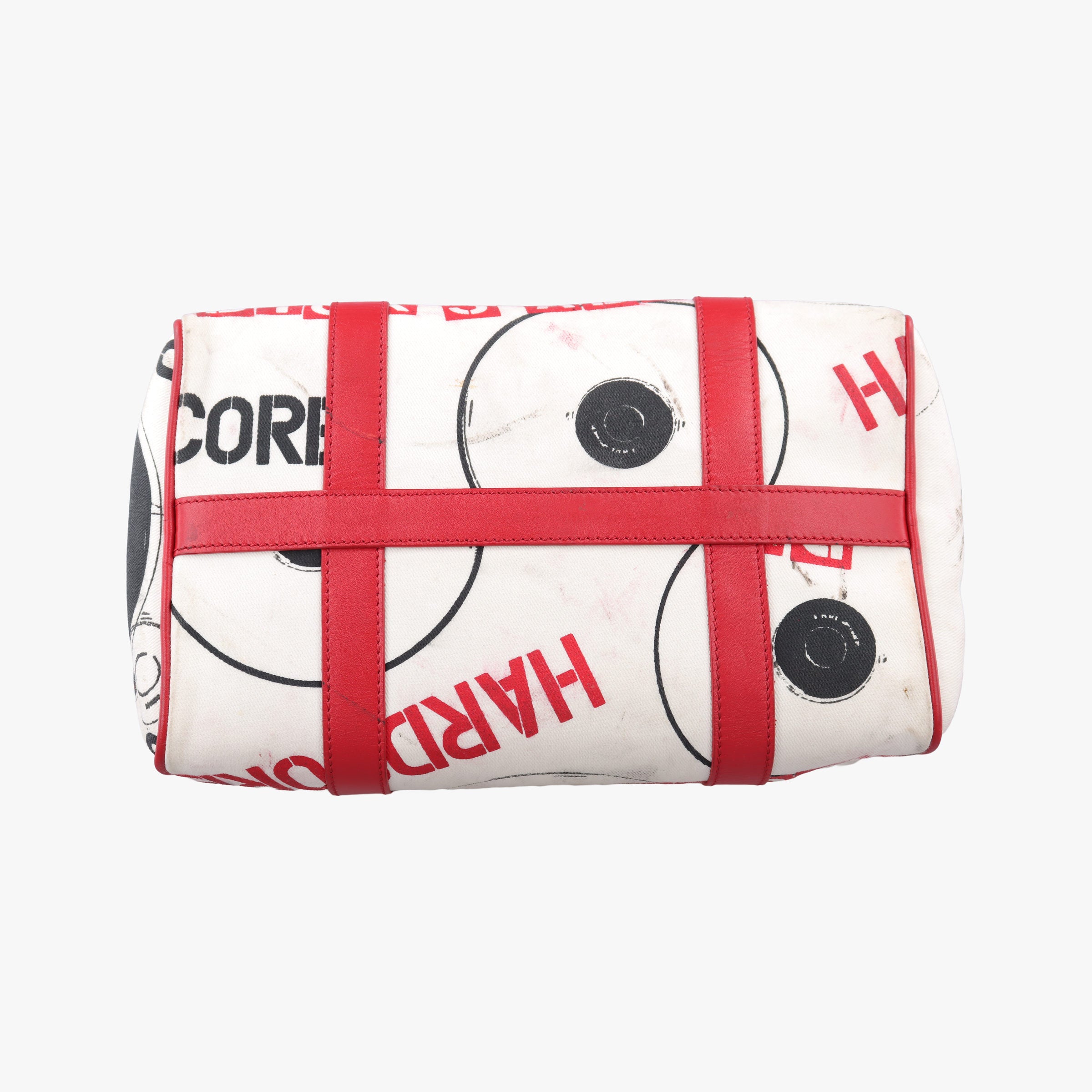 Pre-owned Christian Dior Hardcore White×Red×Black canvas×Leather  handbag | stylenewstar