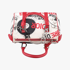 Pre-owned Christian Dior Hardcore White×Red×Black canvas×Leather  handbag | stylenewstar
