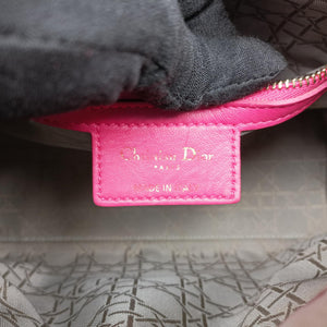 Pre-owned Christian Dior Lady Dior Rose lambskin  shoulderbag | stylenewstar