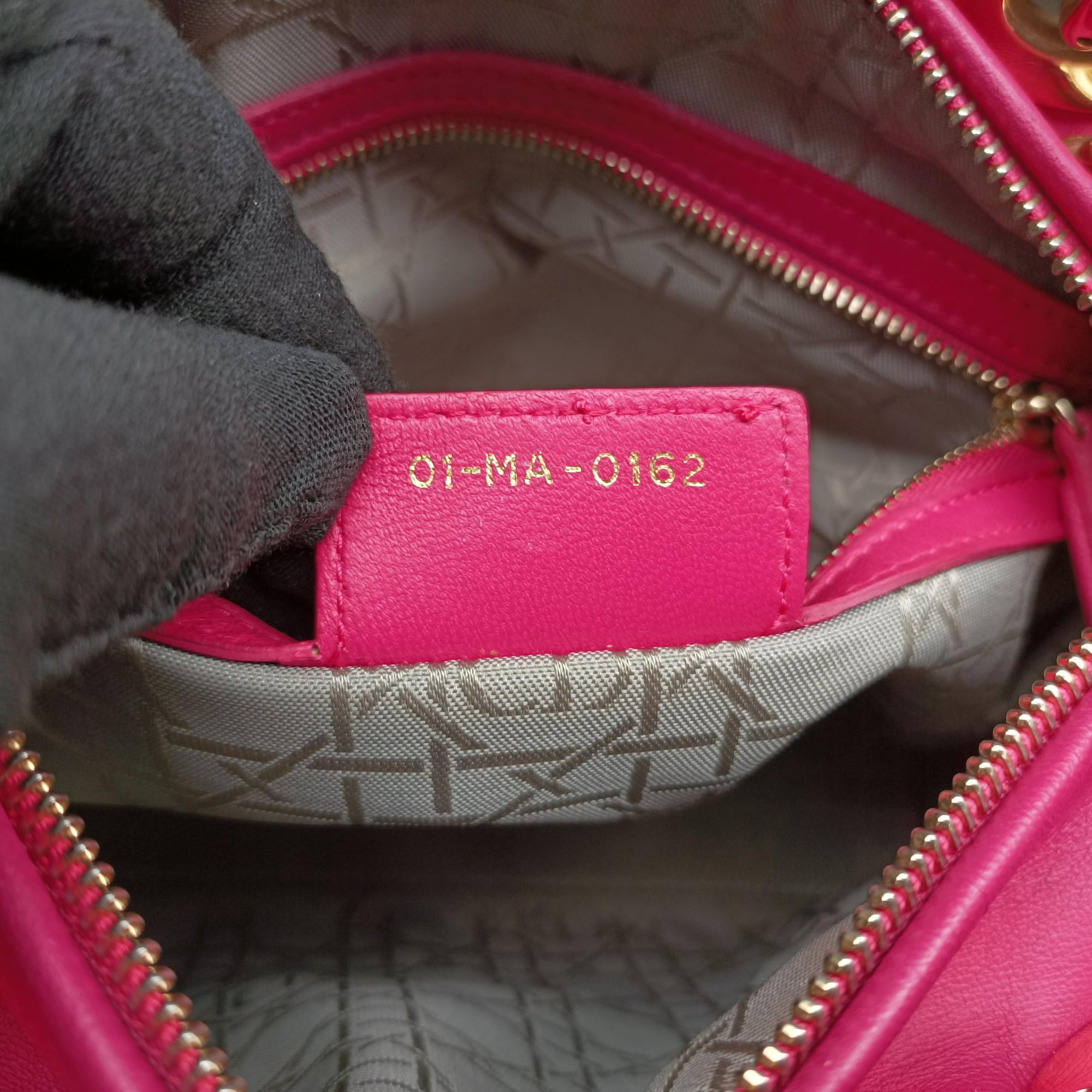 Pre-owned Christian Dior Lady Dior Rose lambskin  shoulderbag | stylenewstar