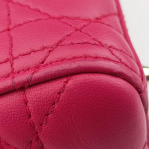 Pre-owned Christian Dior Lady Dior Rose lambskin  shoulderbag | stylenewstar
