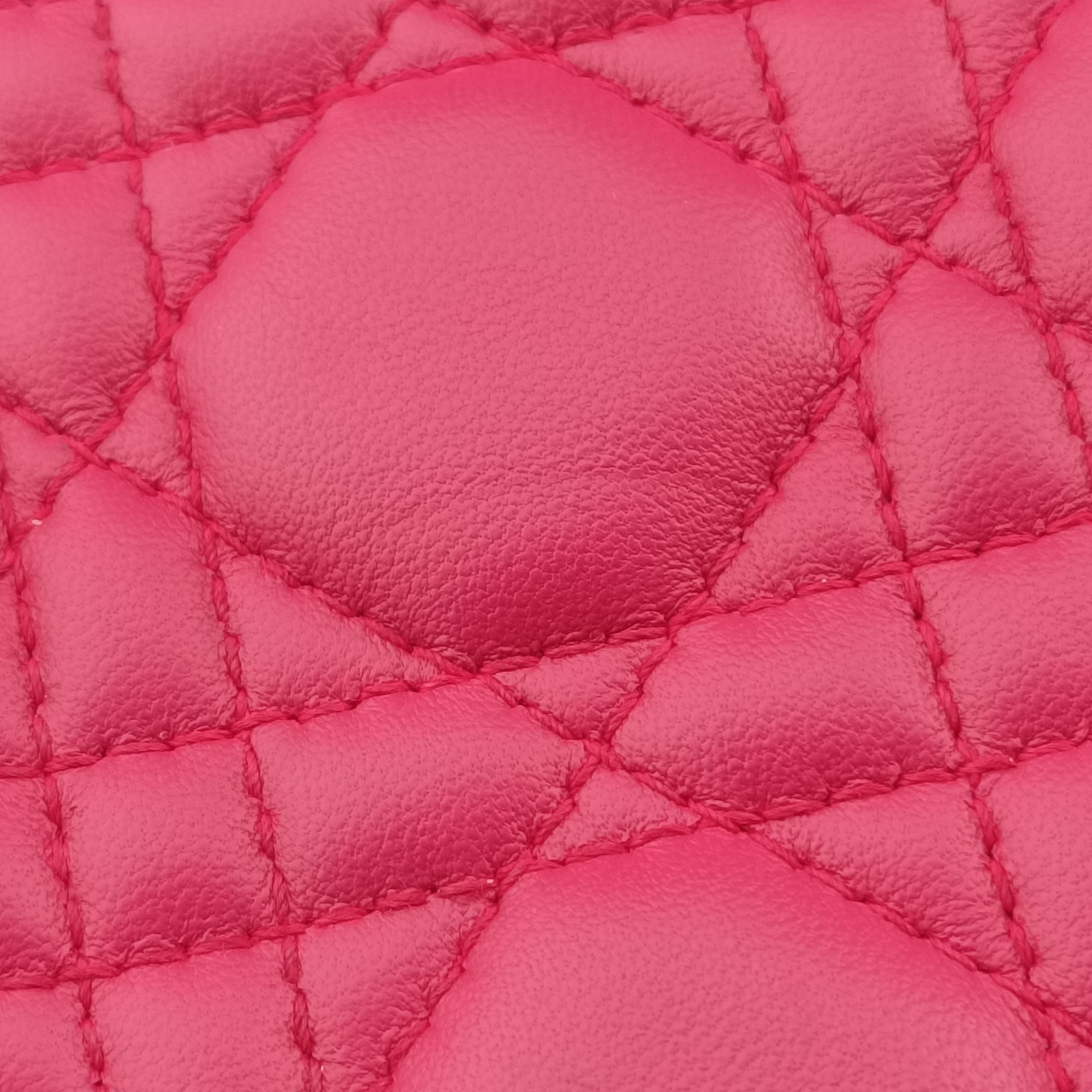 Pre-owned Christian Dior Lady Dior Rose lambskin  shoulderbag | stylenewstar