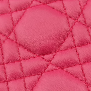 Pre-owned Christian Dior Lady Dior Rose lambskin  shoulderbag | stylenewstar