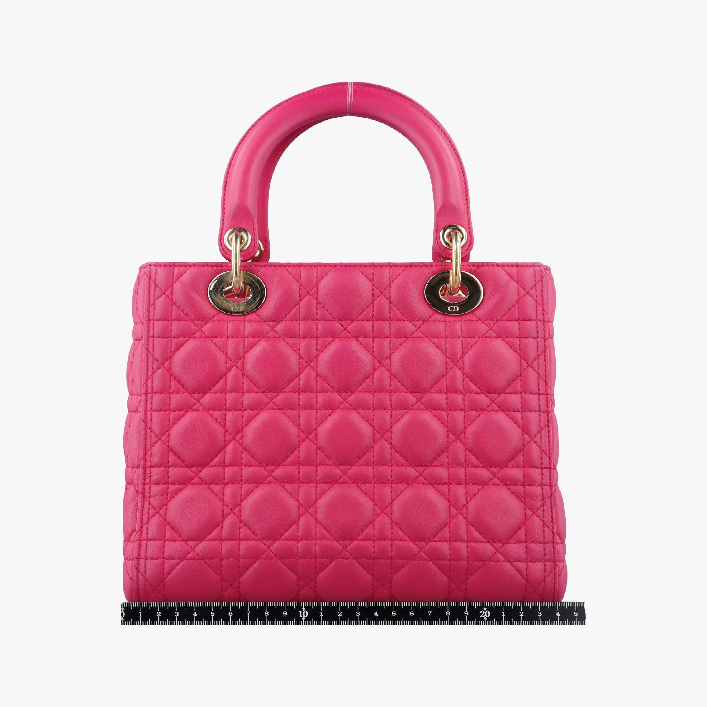 Pre-owned Christian Dior Lady Dior Rose lambskin  shoulderbag | stylenewstar