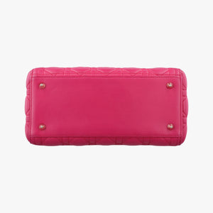 Pre-owned Christian Dior Lady Dior Rose lambskin  shoulderbag | stylenewstar
