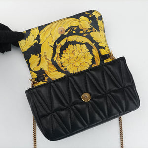 Secondhand VERSACE Virtus Black Leather  shoulderbag | stylenewstar