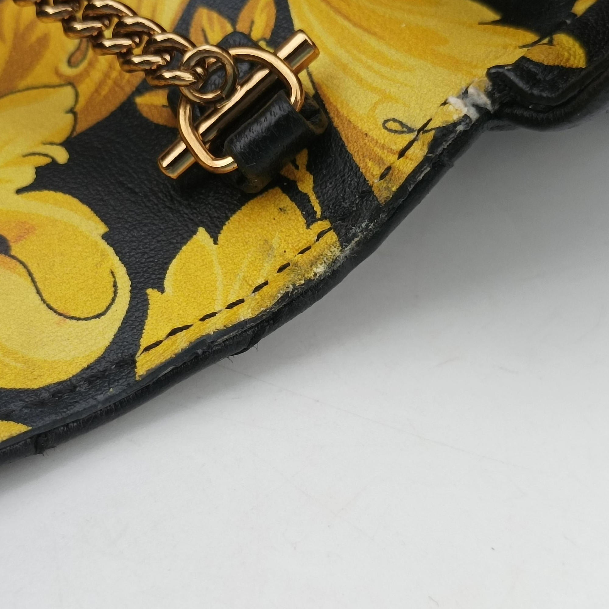 Secondhand VERSACE Virtus Black Leather  shoulderbag | stylenewstar