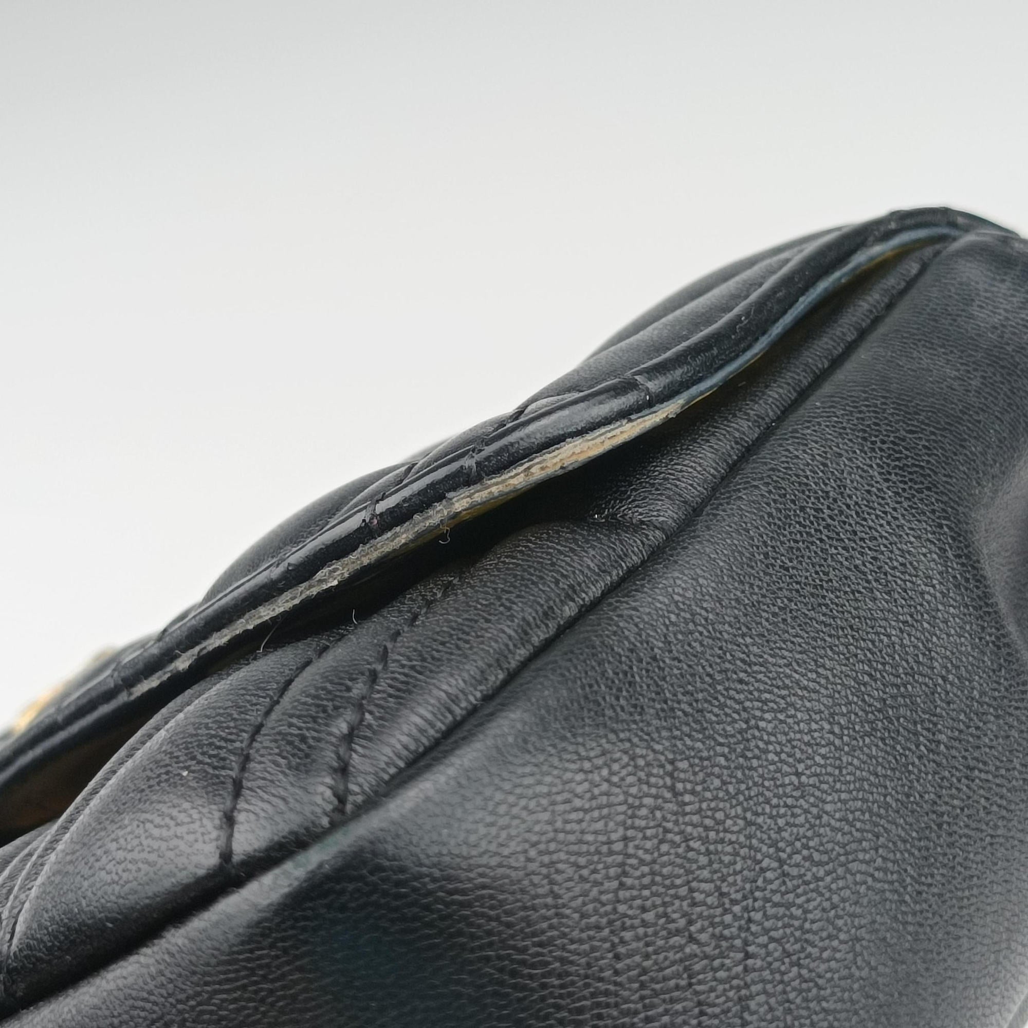 Secondhand VERSACE Virtus Black Leather  shoulderbag | stylenewstar
