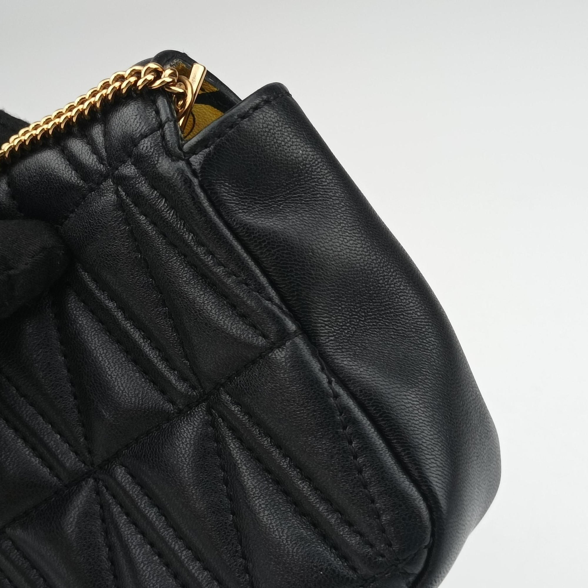Secondhand VERSACE Virtus Black Leather  shoulderbag | stylenewstar