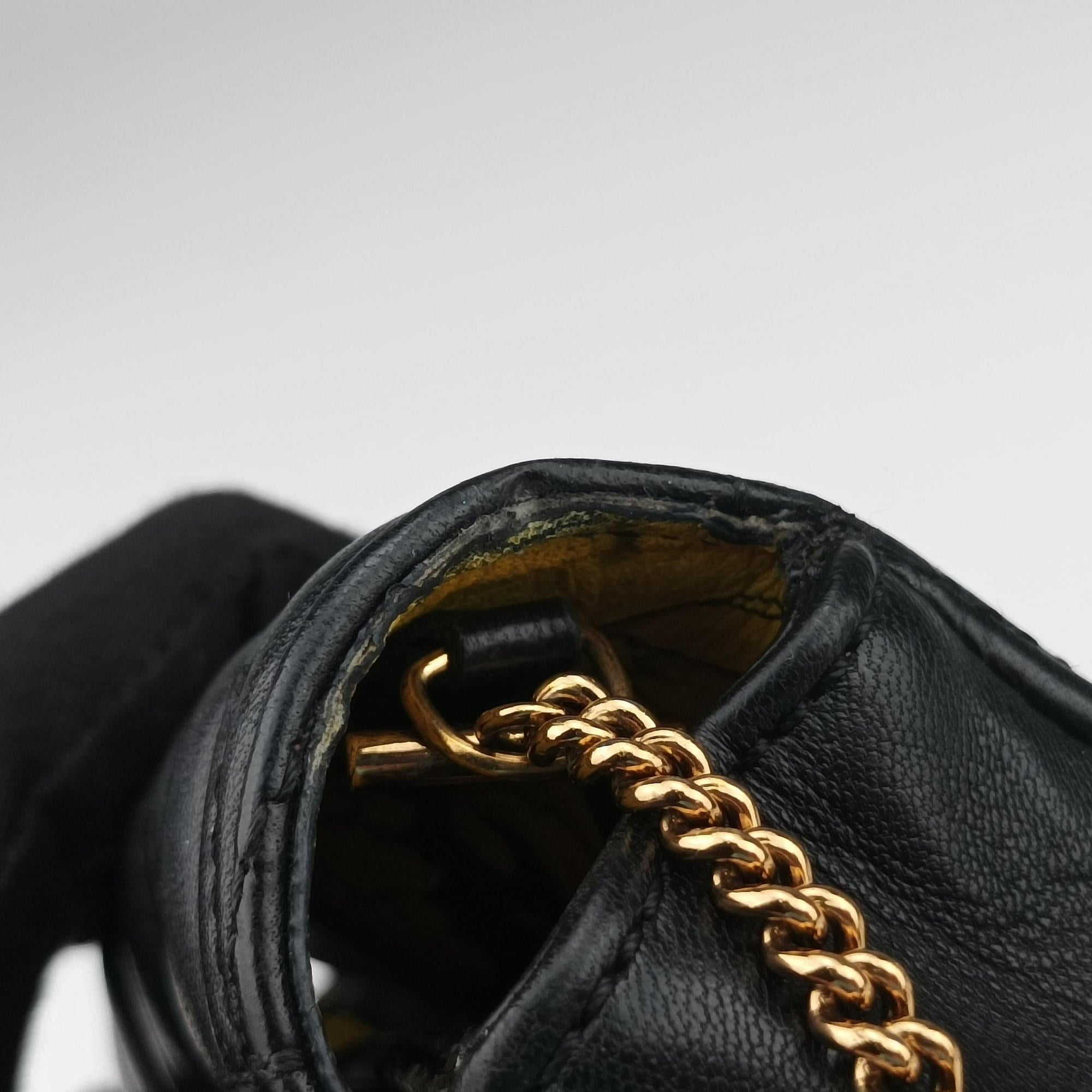 Secondhand VERSACE Virtus Black Leather  shoulderbag | stylenewstar