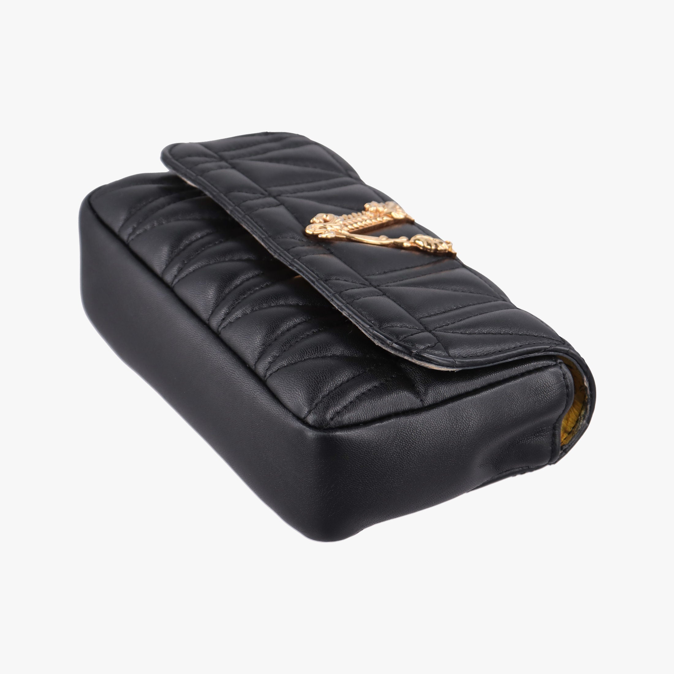 Secondhand VERSACE Virtus Black Leather  shoulderbag | stylenewstar