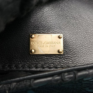 Vintage Dolce & Gabbana SICILY Black Leather×Crochet  shoulderbag | stylenewstar