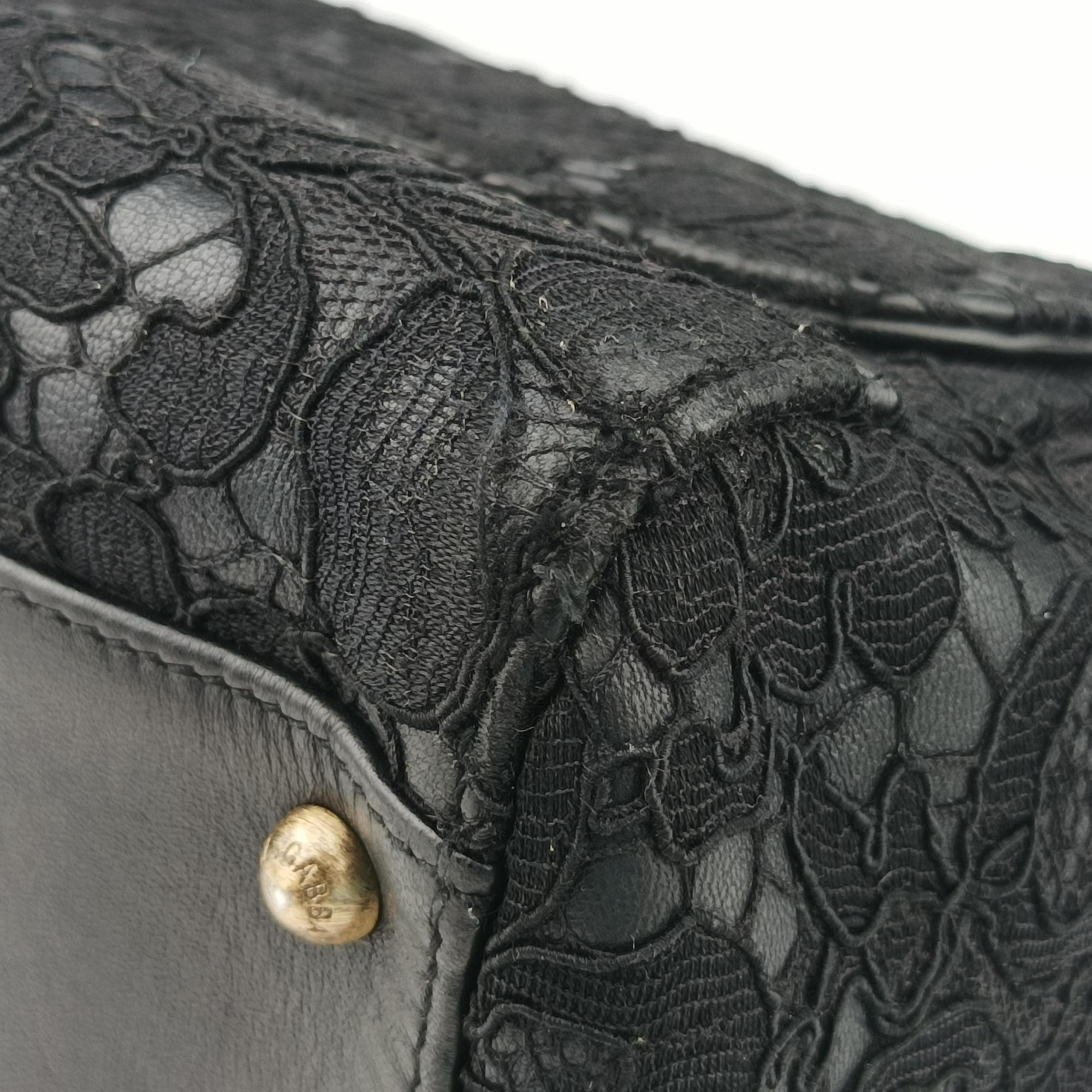 Vintage Dolce & Gabbana SICILY Black Leather×Crochet  shoulderbag | stylenewstar