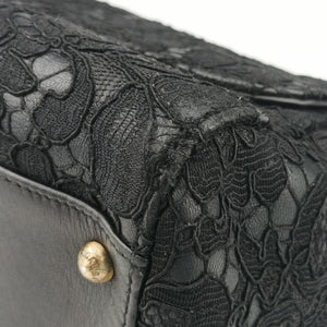 Vintage Dolce & Gabbana SICILY Black Leather×Crochet  shoulderbag | stylenewstar