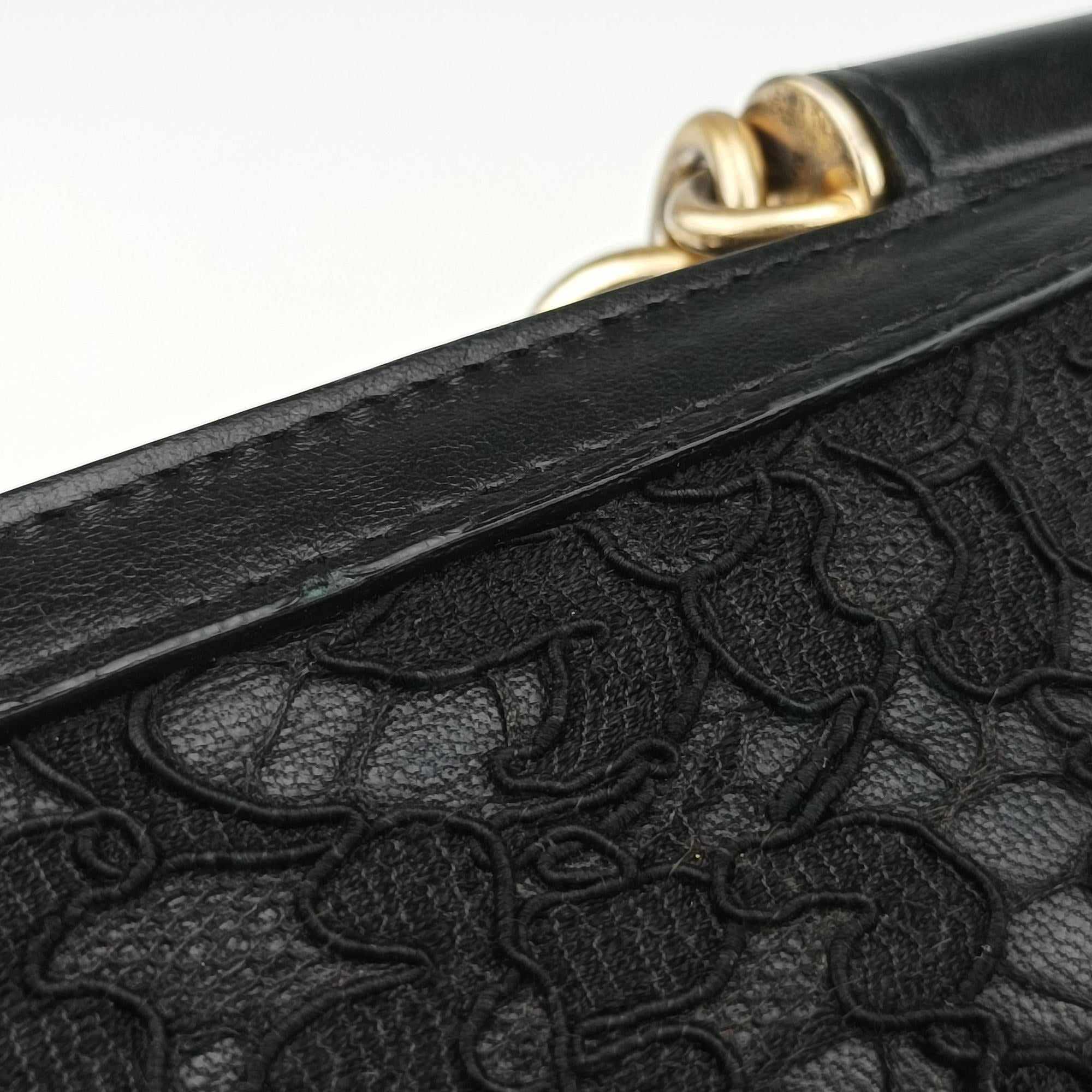 Vintage Dolce & Gabbana SICILY Black Leather×Crochet  shoulderbag | stylenewstar