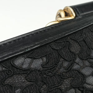Vintage Dolce & Gabbana SICILY Black Leather×Crochet  shoulderbag | stylenewstar