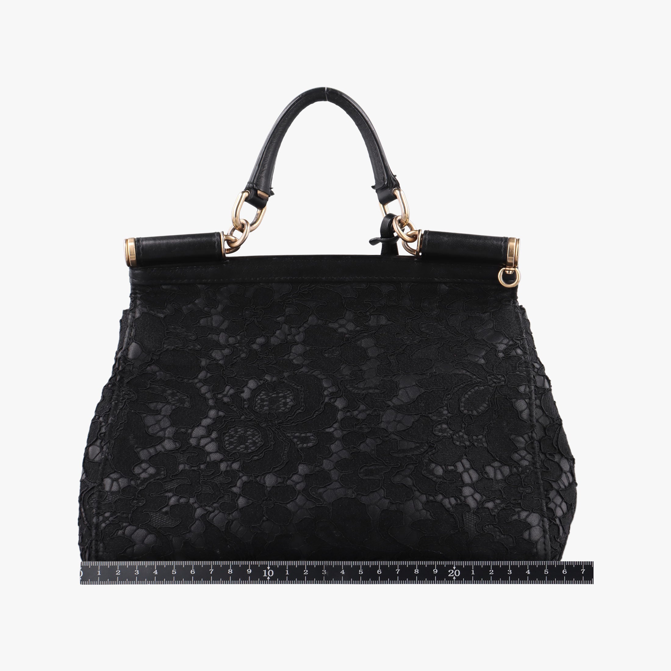 Vintage Dolce & Gabbana SICILY Black Leather×Crochet  shoulderbag | stylenewstar