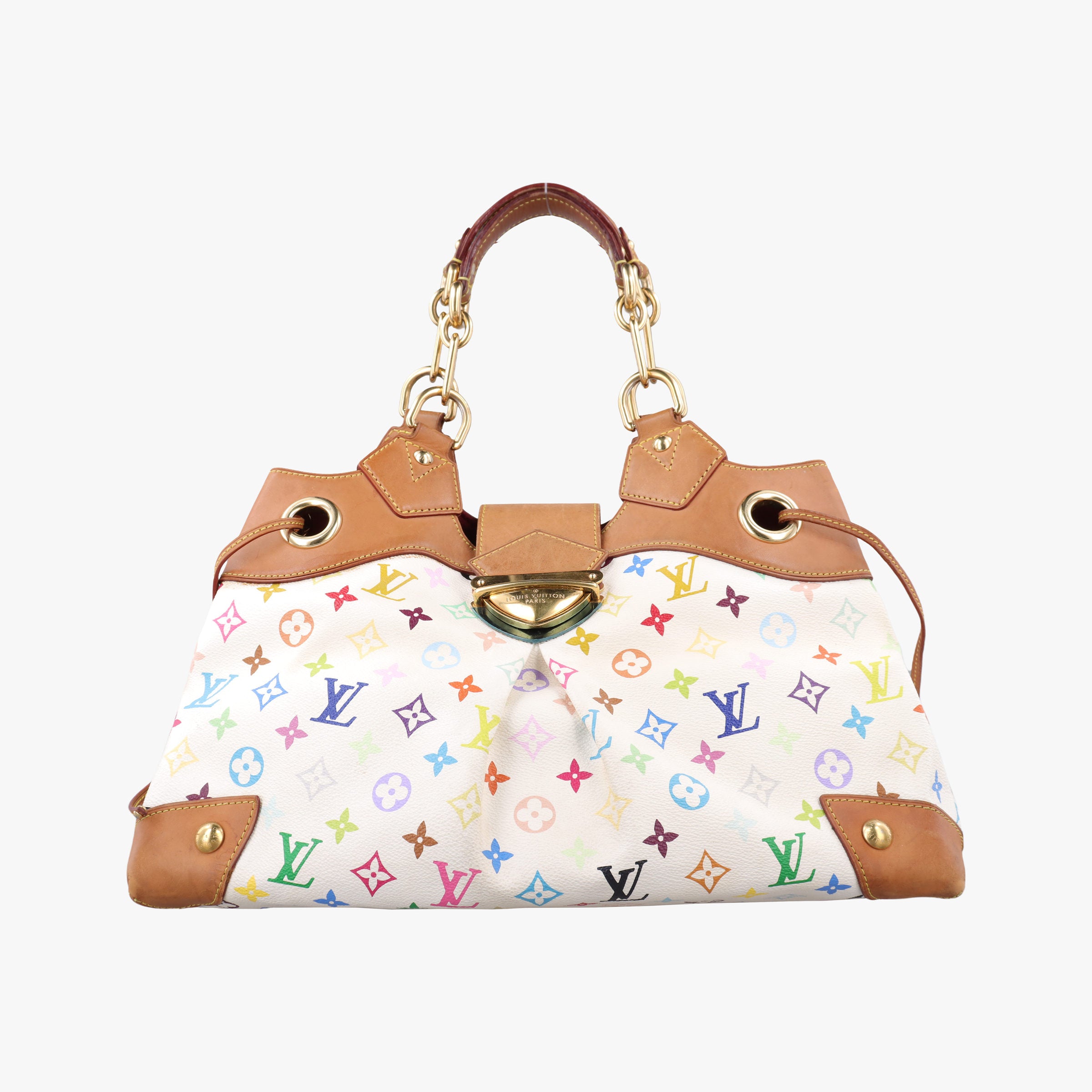 Secondhand Louis Vuitton URSULA white Monogram Multicolor M40123 handbag | stylenewstar