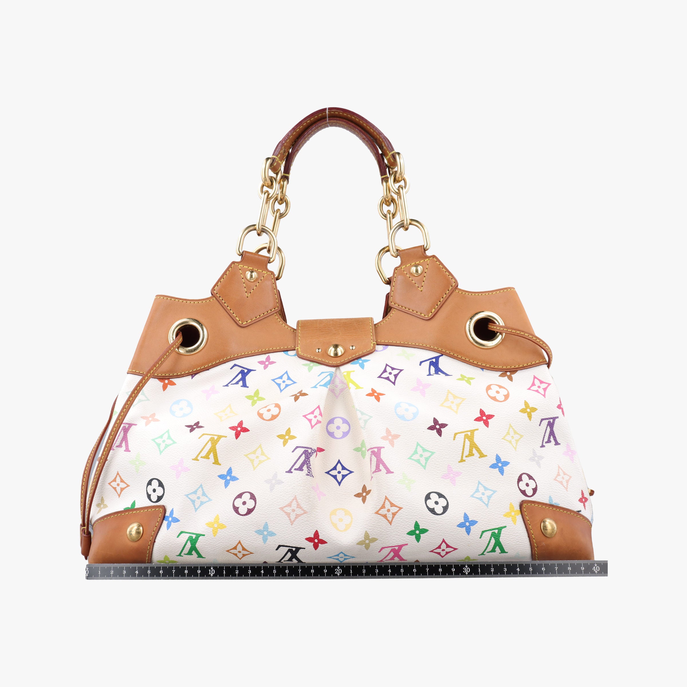 Secondhand Louis Vuitton URSULA white Monogram Multicolor M40123 handbag | stylenewstar