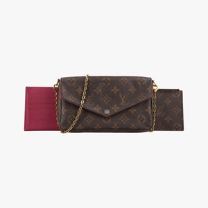 Pre-owned Louis Vuitton Pochette Felicie Brown Monogram Canvas M61276 shoulderbag | stylenewstar