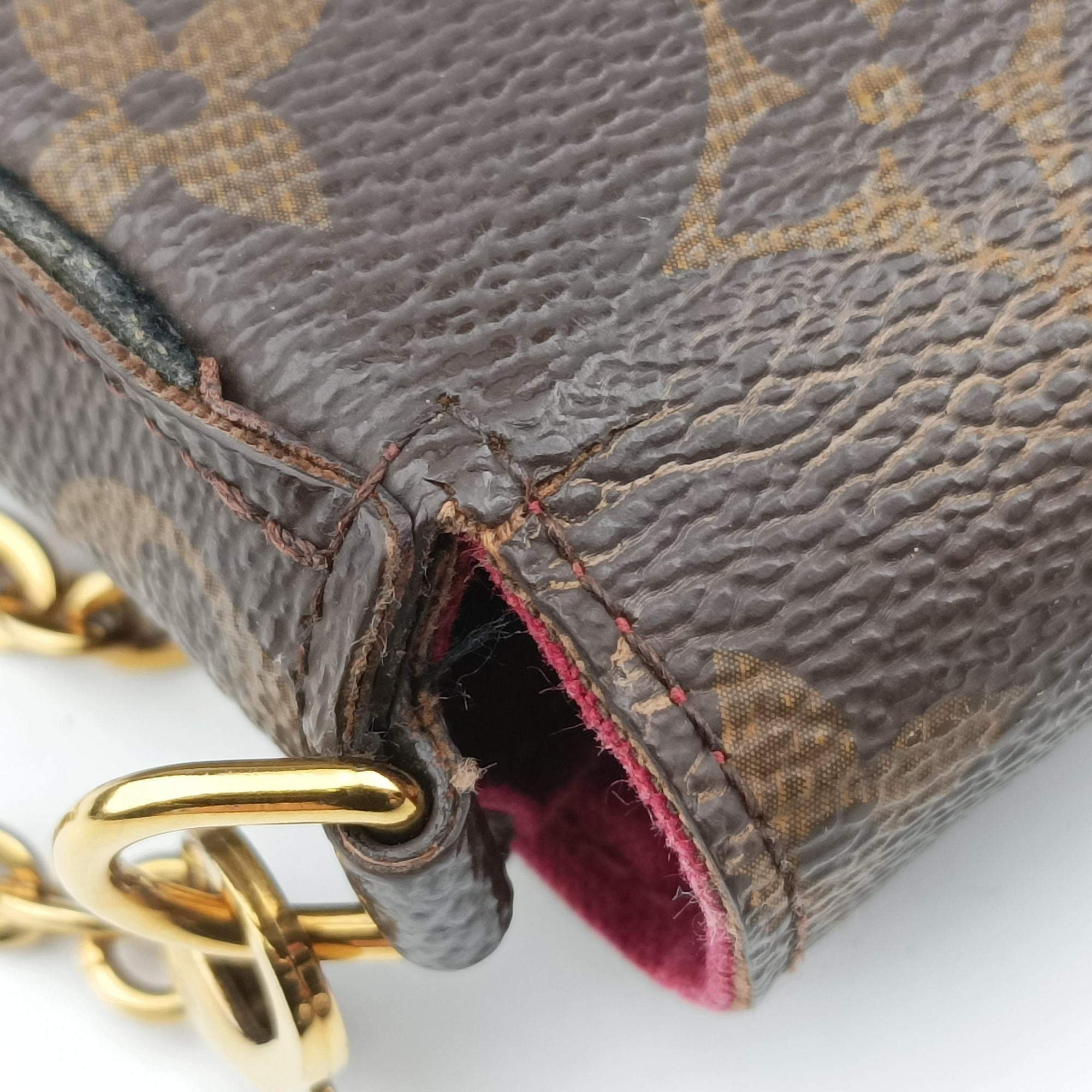 Pre-owned Louis Vuitton Pochette Felicie Brown Monogram Canvas M61276 shoulderbag | stylenewstar