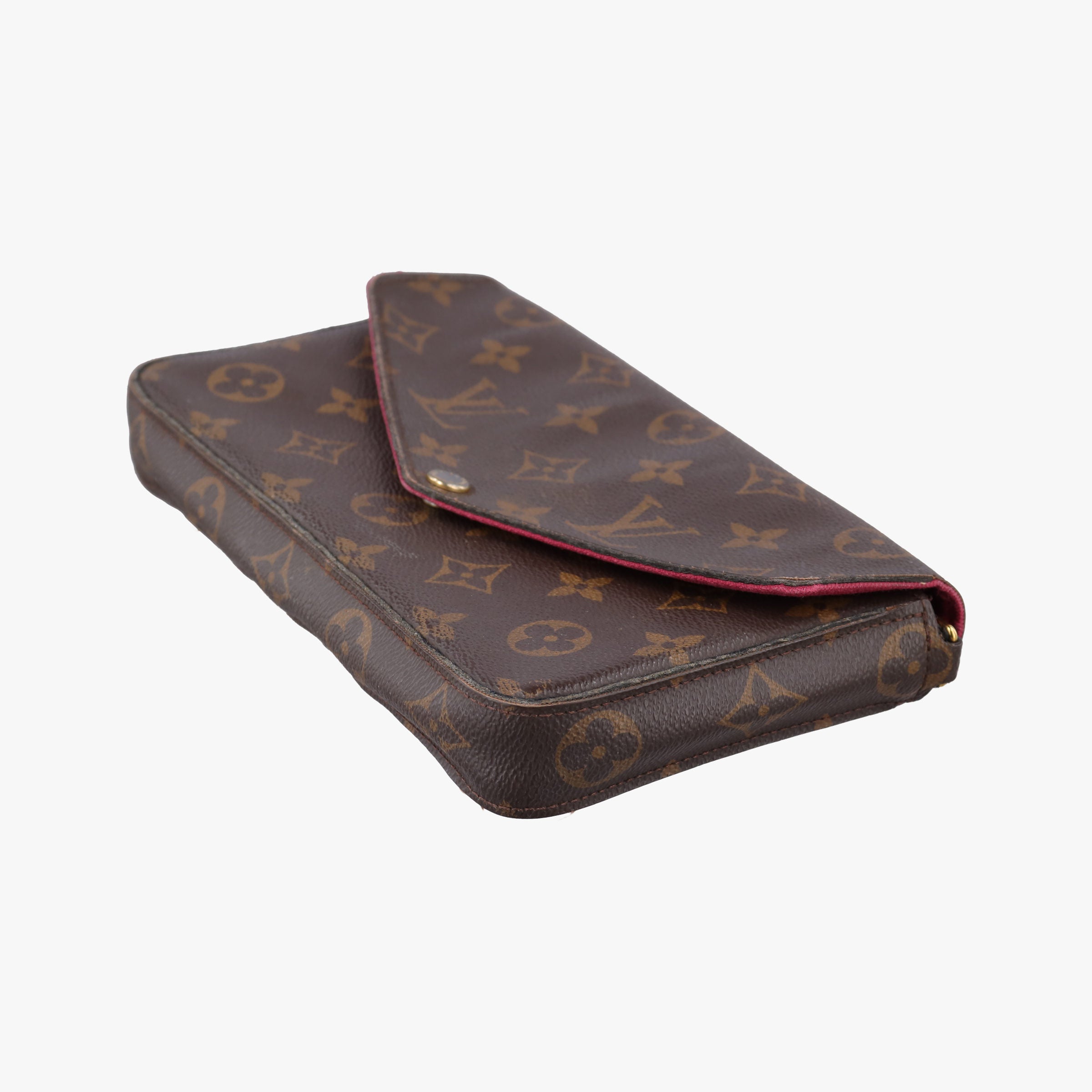 Pre-owned Louis Vuitton Pochette Felicie Brown Monogram Canvas M61276 shoulderbag | stylenewstar