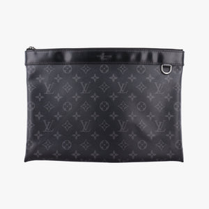 Pre-owned Louis Vuitton Pochette Voyage MM Pacific Blue Monogram Eclipse PVC Coated Canvas M61692 clutchbag | stylenewstar