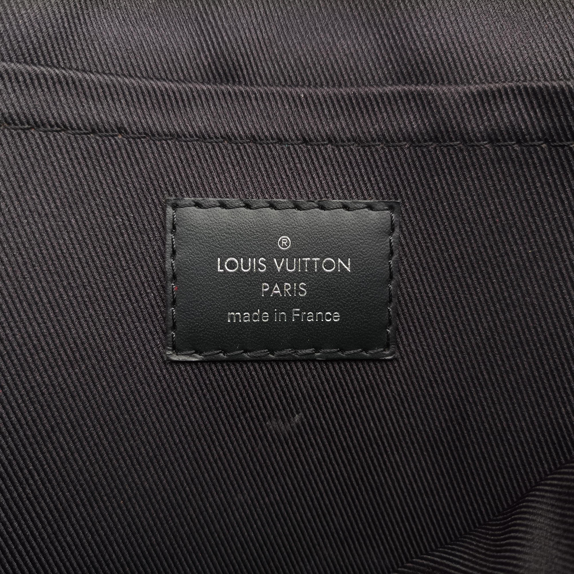 Pre-owned Louis Vuitton Pochette Voyage MM Pacific Blue Monogram Eclipse PVC Coated Canvas M61692 clutchbag | stylenewstar