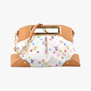 Pre-owned Louis Vuitton JUDY MM white Monogram Multicolor M40255 shoulderbag | stylenewstar