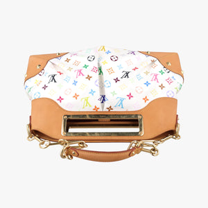 Pre-owned Louis Vuitton JUDY MM white Monogram Multicolor M40255 shoulderbag | stylenewstar