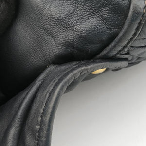 Pre-owned Miu Miu Coffer Matelasse Black Leather  shoulderbag | stylenewstar