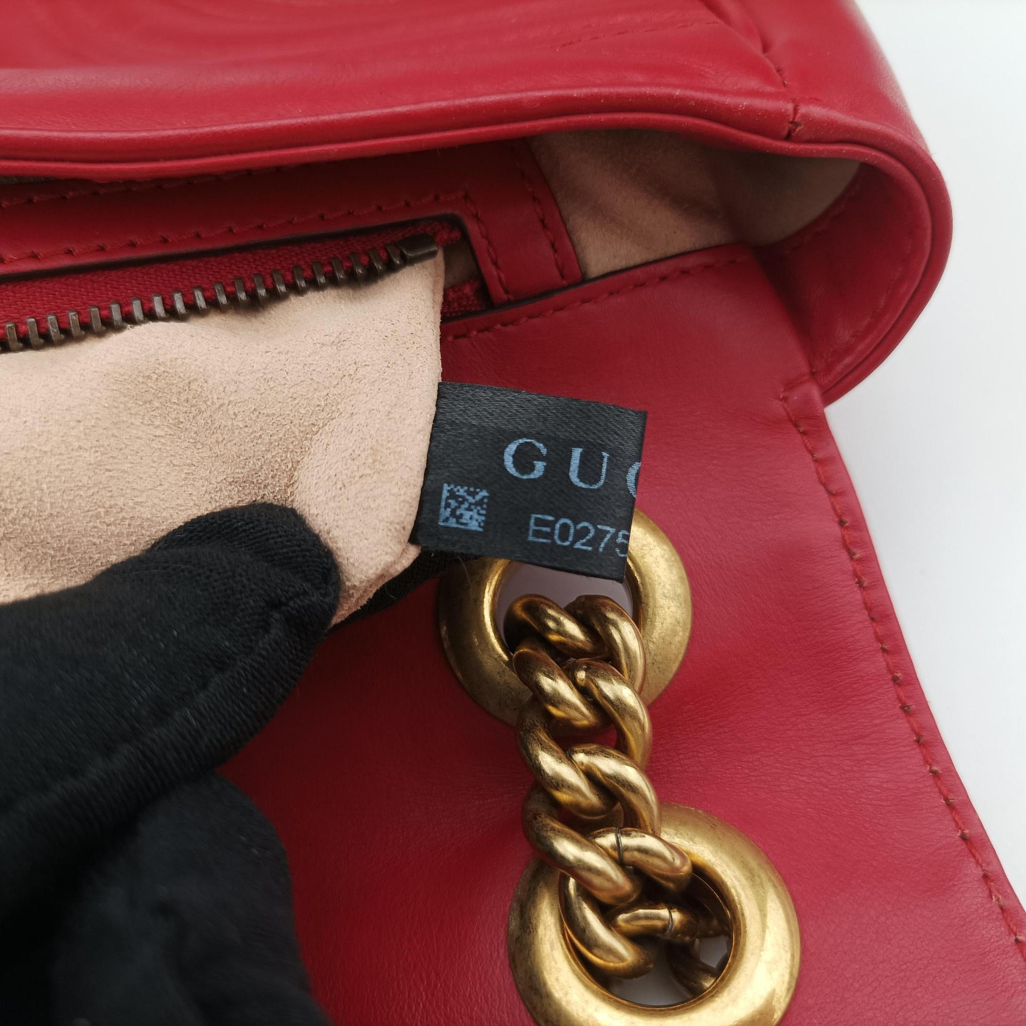 Vintage Gucci GG Marmont Red Leather 443497 shoulderbag | stylenewstar