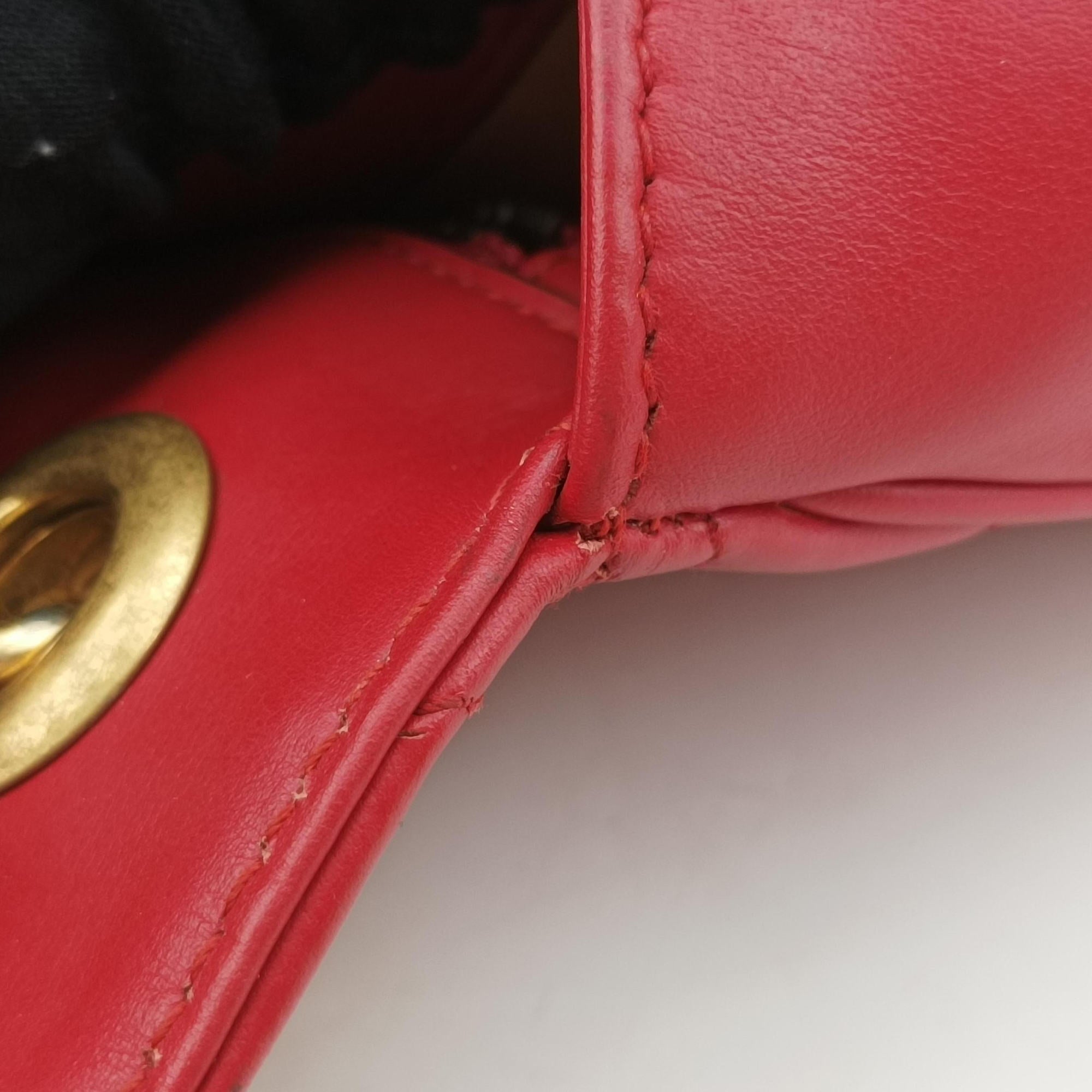 Vintage Gucci GG Marmont Red Leather 443497 shoulderbag | stylenewstar