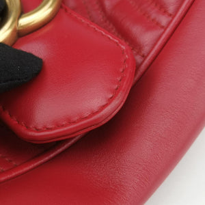 Vintage Gucci GG Marmont Red Leather 443497 shoulderbag | stylenewstar