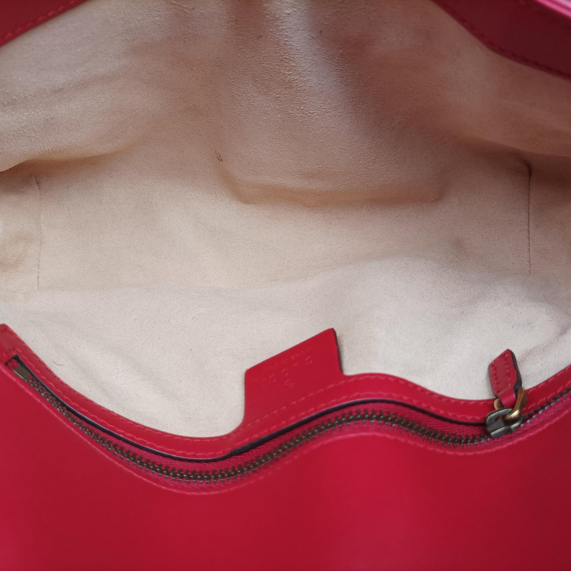 Vintage Gucci GG Marmont Red Leather 443497 shoulderbag | stylenewstar