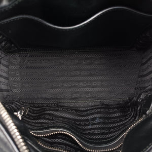 Pre-owned Prada Diagramme Black Leather 1BH083 shoulderbag | stylenewstar