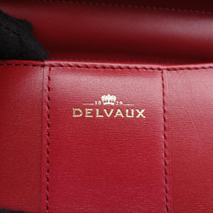 Pre-owned Delvaux Brillon MM Bordeaux leather  shoulderbag | stylenewstar