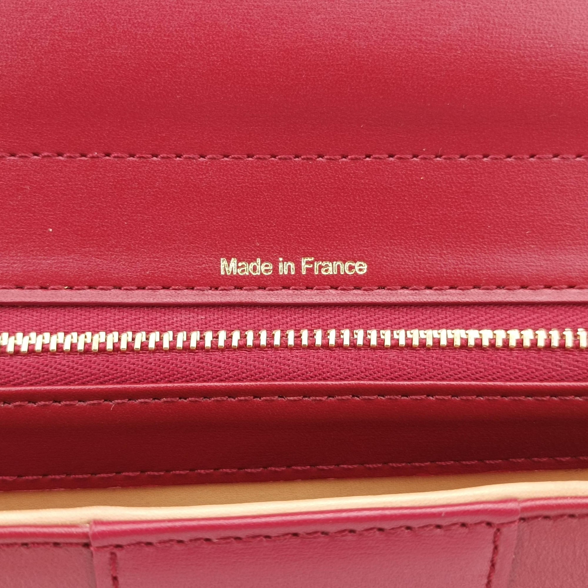 Pre-owned Delvaux Brillon MM Bordeaux leather  shoulderbag | stylenewstar