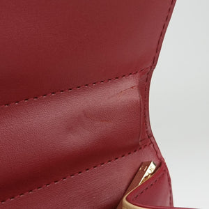 Pre-owned Delvaux Brillon MM Bordeaux leather  shoulderbag | stylenewstar