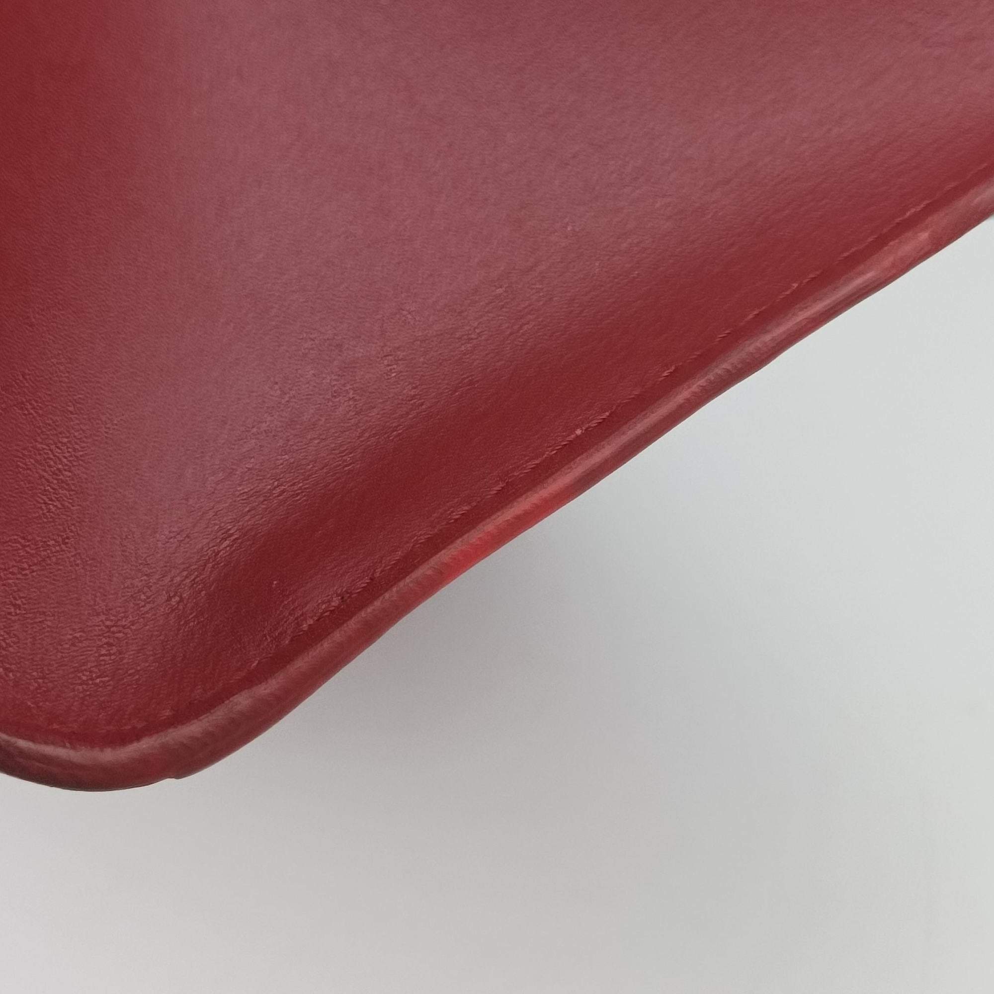 Pre-owned Delvaux Brillon MM Bordeaux leather  shoulderbag | stylenewstar