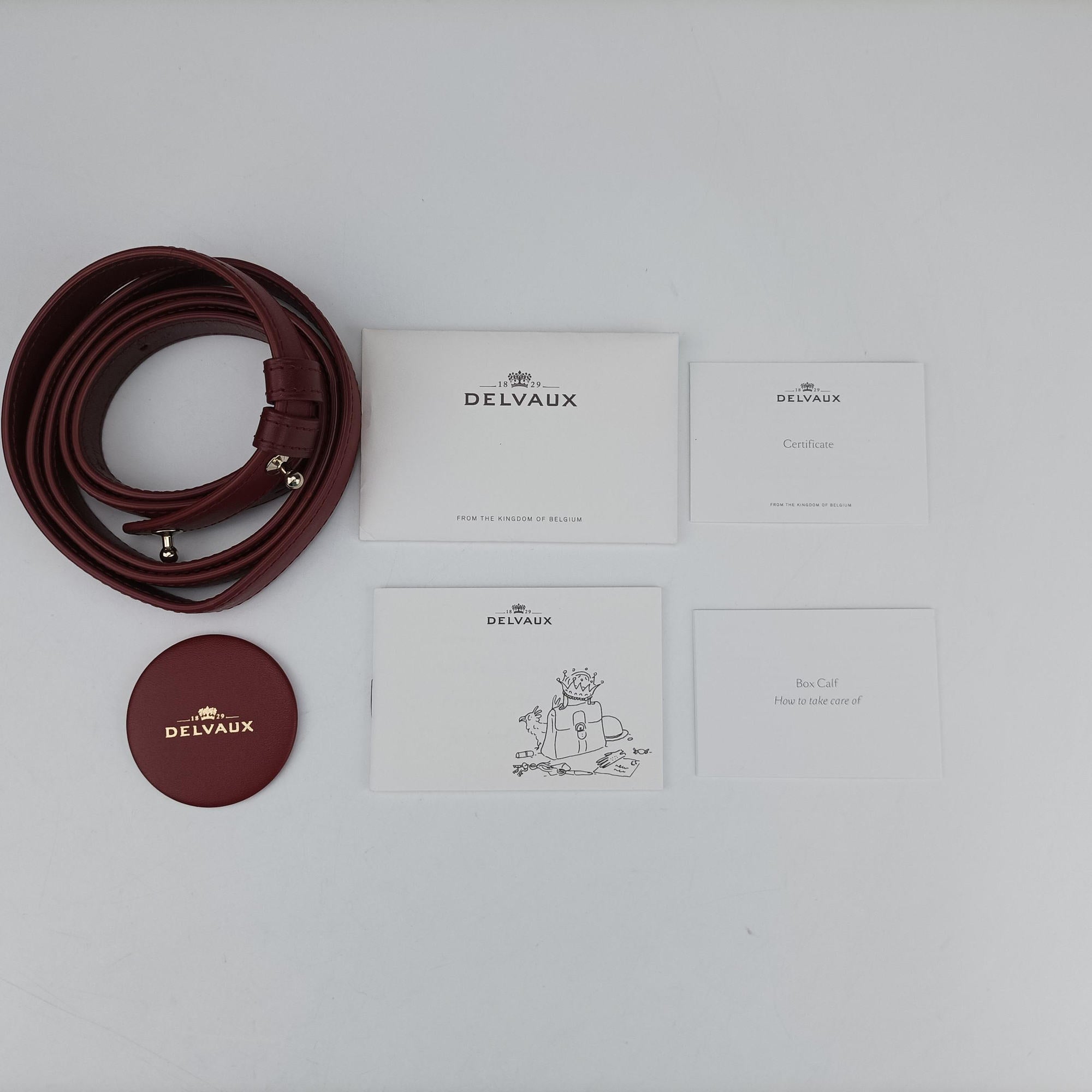Pre-owned Delvaux Brillon MM Bordeaux leather  shoulderbag | stylenewstar