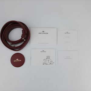 Pre-owned Delvaux Brillon MM Bordeaux leather  shoulderbag | stylenewstar